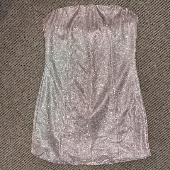 Strapless rose gold dress - Picture 1 of 2